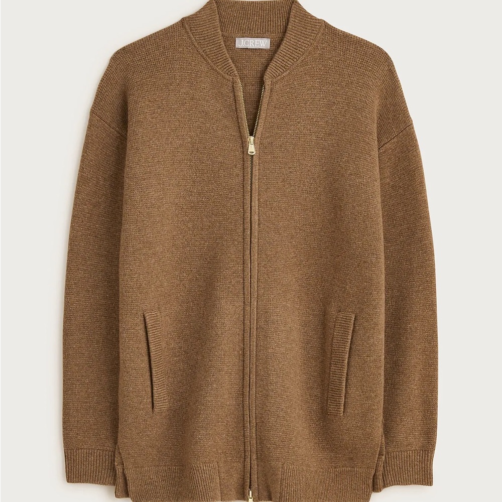 J. Crew Full Zip Flight Sweater/ Jacket, XS Oversized NWT